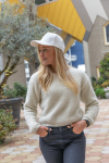 Petten om te bedrukken van gerecycled katoen 280 g/m² kleur wit sfeer weergave 3