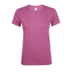 T-shirt voor dames van 100% katoen 150 g/m2 SOL'S Regent kleur roze