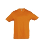 Kinder t-shirt van katoen personaliseren 150 g/m2 SOL'S Regent Kids kleur oranje