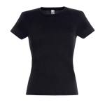 Dames T-shirts bedrukken van 100% katoen 150 g/m2 SOL'S Miss kleur zwart derde weergave