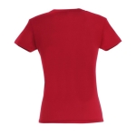 Dames T-shirts bedrukken van 100% katoen 150 g/m2 SOL'S Miss kleur rood achter aanzicht