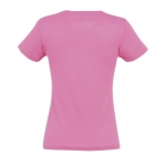 Dames T-shirts bedrukken van 100% katoen 150 g/m2 SOL'S Miss kleur roze achter aanzicht
