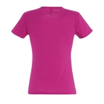 Dames T-shirts bedrukken van 100% katoen 150 g/m2 SOL'S Miss kleur fuchsia achter aanzicht
