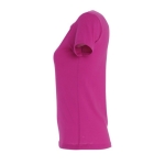 Dames T-shirts bedrukken van 100% katoen 150 g/m2 SOL'S Miss kleur fuchsia zij aanzicht