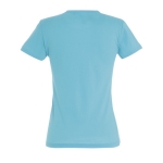 Dames T-shirts bedrukken van 100% katoen 150 g/m2 SOL'S Miss kleur lichtblauw achter aanzicht