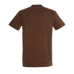 Gepersonaliseerde unisex 100% katoenen T-shirt 190 g/m2 SOL'S Imperial kleur bruin achter aanzicht