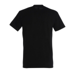 Gepersonaliseerde unisex 100% katoenen T-shirt 190 g/m2 SOL'S Imperial kleur zwart achter aanzicht