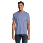 Gepersonaliseerde unisex 100% katoenen T-shirt 190 g/m2 SOL'S Imperial kleur blauw foto weergave