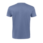 Gepersonaliseerde unisex 100% katoenen T-shirt 190 g/m2 SOL'S Imperial kleur blauw achter aanzicht