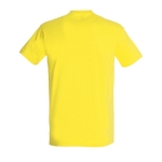 Gepersonaliseerde unisex 100% katoenen T-shirt 190 g/m2 SOL'S Imperial kleur geel achter aanzicht