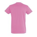 Gepersonaliseerde unisex 100% katoenen T-shirt 190 g/m2 SOL'S Imperial kleur roze achter aanzicht