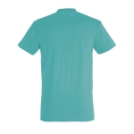 Gepersonaliseerde unisex 100% katoenen T-shirt 190 g/m2 SOL'S Imperial kleur turkoois achter aanzicht