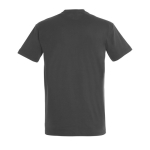 Gepersonaliseerde unisex 100% katoenen T-shirt 190 g/m2 SOL'S Imperial kleur donkergrijs achter aanzicht