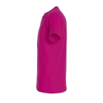 Gepersonaliseerde unisex 100% katoenen T-shirt 190 g/m2 SOL'S Imperial kleur fuchsia zij aanzicht
