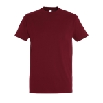 Gepersonaliseerde unisex 100% katoenen T-shirt 190 g/m2 SOL'S Imperial kleur mahonie