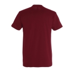 Gepersonaliseerde unisex 100% katoenen T-shirt 190 g/m2 SOL'S Imperial kleur mahonie achter aanzicht