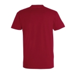 Gepersonaliseerde unisex 100% katoenen T-shirt 190 g/m2 SOL'S Imperial kleur donkerrood achter aanzicht