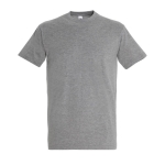 Gepersonaliseerde unisex 100% katoenen T-shirt 190 g/m2 SOL'S Imperial kleur gemarmerd grijs
