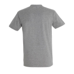 Gepersonaliseerde unisex 100% katoenen T-shirt 190 g/m2 SOL'S Imperial kleur gemarmerd grijs achter aanzicht