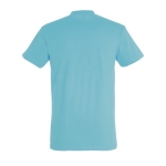 Gepersonaliseerde unisex 100% katoenen T-shirt 190 g/m2 SOL'S Imperial kleur lichtblauw achter aanzicht