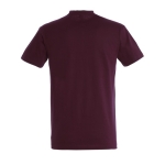 Gepersonaliseerde unisex 100% katoenen T-shirt 190 g/m2 SOL'S Imperial kleur granaat achter aanzicht