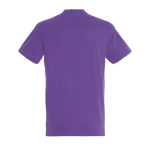 Gepersonaliseerde unisex 100% katoenen T-shirt 190 g/m2 SOL'S Imperial kleur paars achter aanzicht