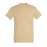 Gepersonaliseerde unisex 100% katoenen T-shirt 190 g/m2 SOL'S Imperial kleur lichtbruin tweede weergave