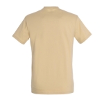 Gepersonaliseerde unisex 100% katoenen T-shirt 190 g/m2 SOL'S Imperial kleur lichtbruin achter aanzicht