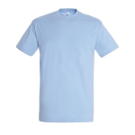 Gepersonaliseerde unisex 100% katoenen T-shirt 190 g/m2 SOL'S Imperial kleur pastel blauw zevende weergave