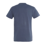 Gepersonaliseerde unisex 100% katoenen T-shirt 190 g/m2 SOL'S Imperial kleur jeans blauw achter aanzicht