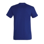 Gepersonaliseerde unisex 100% katoenen T-shirt 190 g/m2 SOL'S Imperial kleur ultramarijn blauw achter aanzicht