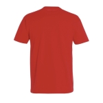 Gepersonaliseerde unisex 100% katoenen T-shirt 190 g/m2 SOL'S Imperial kleur onverzadigd rood achter aanzicht
