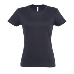 Dames T-shirt gemaakt van 100% katoen 190 g/m2 SOL'S Imperial kleur donkerblauw