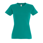 Dames T-shirt gemaakt van 100% katoen 190 g/m2 SOL'S Imperial kleur smaragdgroen 