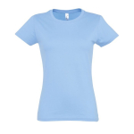 Dames T-shirt gemaakt van 100% katoen 190 g/m2 SOL'S Imperial kleur pastel blauw