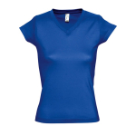 Dames T-shirts met v-hals gemaakt van 100% katoen 150 g/m² SOL'S Moon kleur koningsblauw derde weergave