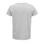 Gepersonaliseerde t-shirts van 150 g/m2 biologisch katoen SOL'S Crusader kleur gemarmerd grijs achter aanzicht