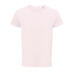 Gepersonaliseerde t-shirts van 150 g/m2 biologisch katoen SOL'S Crusader kleur rose paztel
