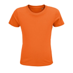Kinder t-shirt van 100% biologisch katoen 150 g/m2 SOL'S Crusader kleur oranje