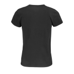 Reclame T-shirt voor dames van 175 g/m2 biologisch katoen SOL'S Pioneer kleur zwart achter aanzicht