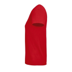 Reclame T-shirt voor dames van 175 g/m2 biologisch katoen SOL'S Pioneer kleur rood zij aanzicht