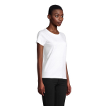 Reclame T-shirt voor dames van 175 g/m2 biologisch katoen SOL'S Pioneer kleur wit tweede foto weergave