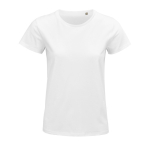 Reclame T-shirt voor dames van 175 g/m2 biologisch katoen SOL'S Pioneer kleur wit negende weergave