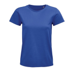 Reclame T-shirt voor dames van 175 g/m2 biologisch katoen SOL'S Pioneer kleur koningsblauw derde weergave
