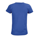Reclame T-shirt voor dames van 175 g/m2 biologisch katoen SOL'S Pioneer kleur koningsblauw achter aanzicht