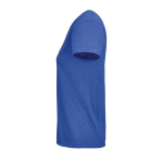 Reclame T-shirt voor dames van 175 g/m2 biologisch katoen SOL'S Pioneer kleur koningsblauw zij aanzicht