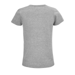 Reclame T-shirt voor dames van 175 g/m2 biologisch katoen SOL'S Pioneer kleur gemarmerd grijs achter aanzicht