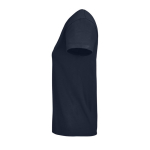 Reclame T-shirt voor dames van 175 g/m2 biologisch katoen SOL'S Pioneer kleur marineblauw zij aanzicht