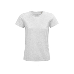 Reclame T-shirt voor dames van 175 g/m2 biologisch katoen SOL'S Pioneer kleur gebroken wit