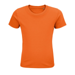 Kinder t-shirt van 100% biologisch katoen 175 g/m2 SOL'S Pioneer kleur oranje